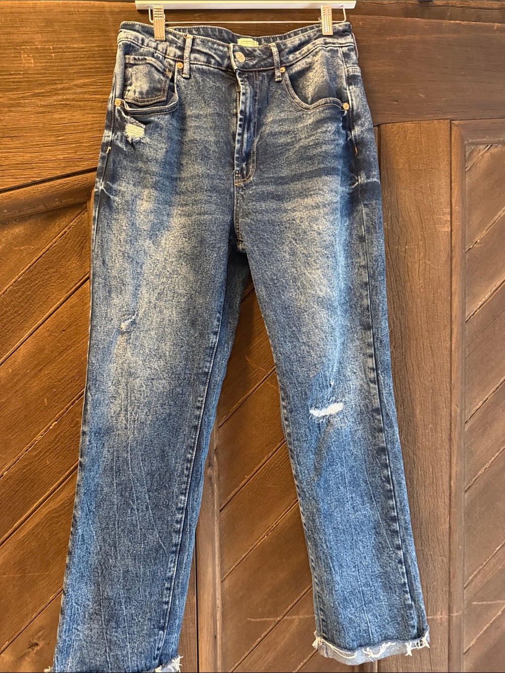 Articles Of Society Distressed Medium Wash Straight Jeans